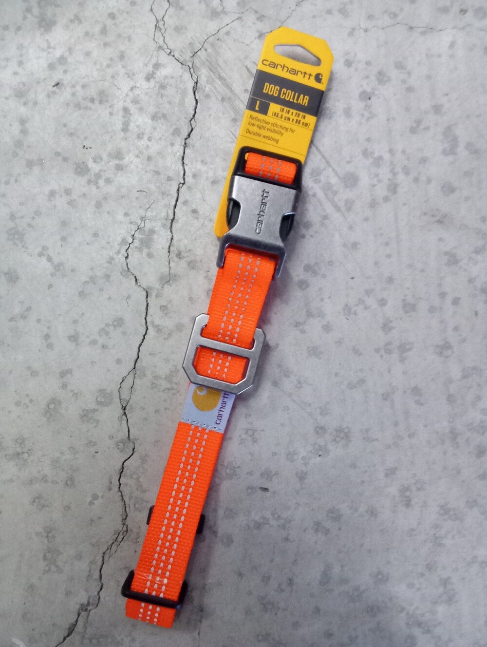 NWT • CARHARTT Dog Collar • Size MEDIUM & LARGE (Neon Orange)